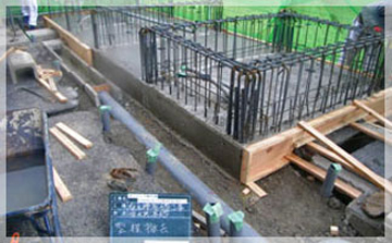 受水槽基礎工事